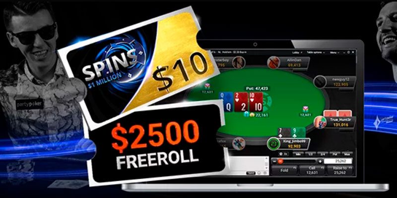 Как выиграть 10 долларов и билет на фриролл $2500 на partypoker?